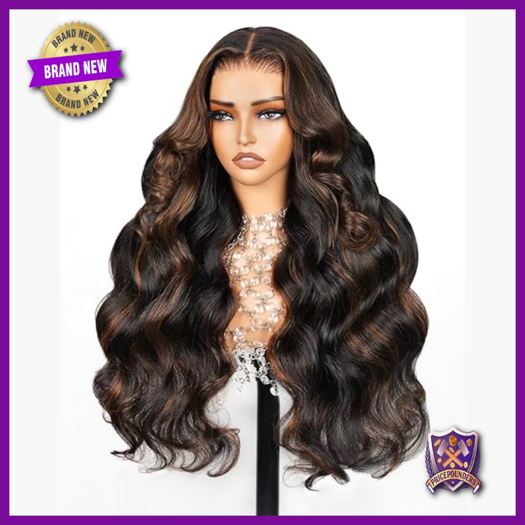 24 Inch Human Hair Glueless Lace Front Wig 210% Density Body Wave
